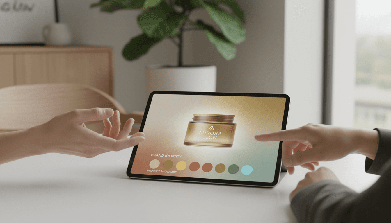 Ecommerce strategy consultation showing brand and product optimization discussion on tablet