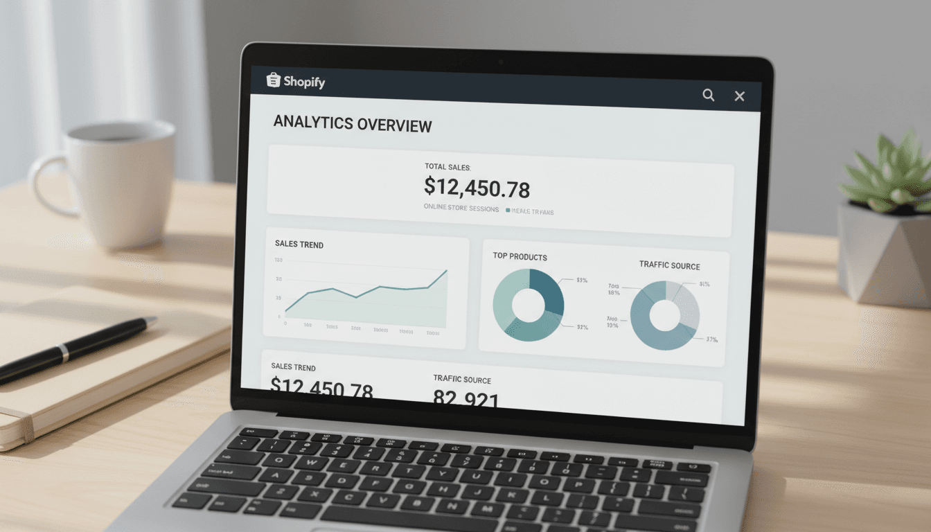 Shopify store dashboard optimization view